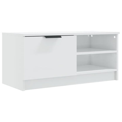 TV Cabinet High Gloss White 80x35x36,5 cm Engineered Wood