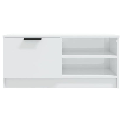 2 Piece TV Cabinet Set High Gloss White 80x35x36,5cm Engineered Wood