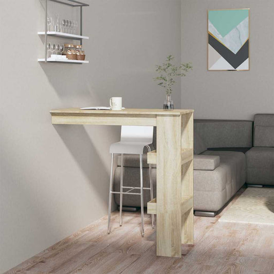 Wall Bar Table | Sonoma Oak | Engineered wood | 102 cm x 45 cm x 103.5 cm