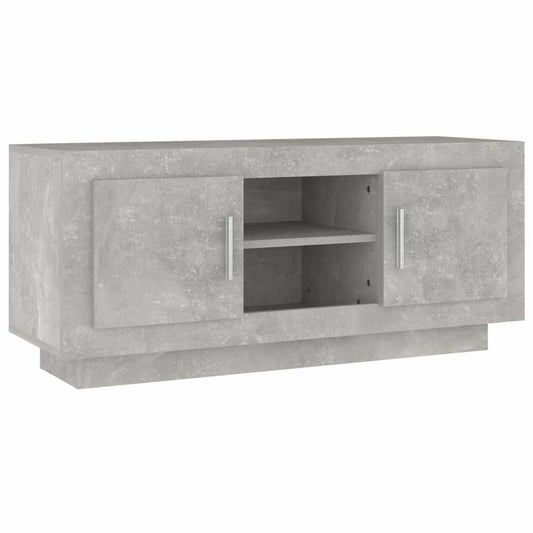TV Cabinet | Concrete Grey | Engineered Wood | Medium |  Doors