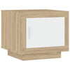 Coffee Table White and Sonoma Oak 51x50x45 cm Engineered Wood