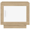 Coffee Table White and Sonoma Oak 51x50x45 cm Engineered Wood