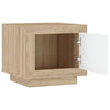 Coffee Table White and Sonoma Oak 51x50x45 cm Engineered Wood
