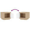 Coffee Table White and Sonoma Oak 51x50x45 cm Engineered Wood