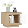 Coffee Table White and Sonoma Oak 51x50x45 cm Engineered Wood