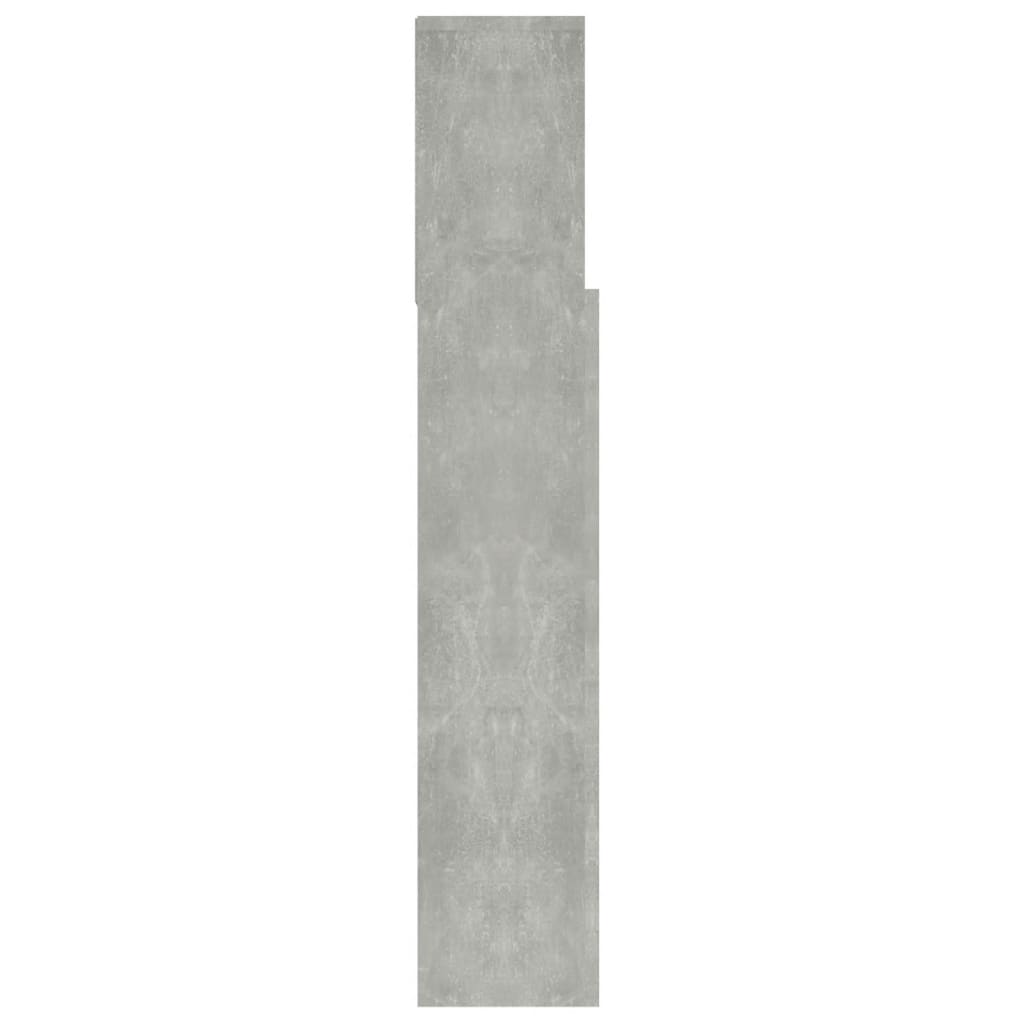 Headboard Cabinet Concrete Grey 100x19x103.5 cm
