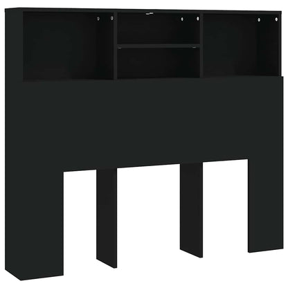 Headboard Cabinet | Black | Engineered Wood | Medium | Headboard Cabinet