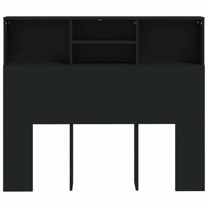 Headboard Cabinet | Black | Engineered Wood | Medium | Headboard Cabinet