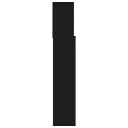 Headboard Cabinet | Black | Engineered Wood | Medium | Headboard Cabinet