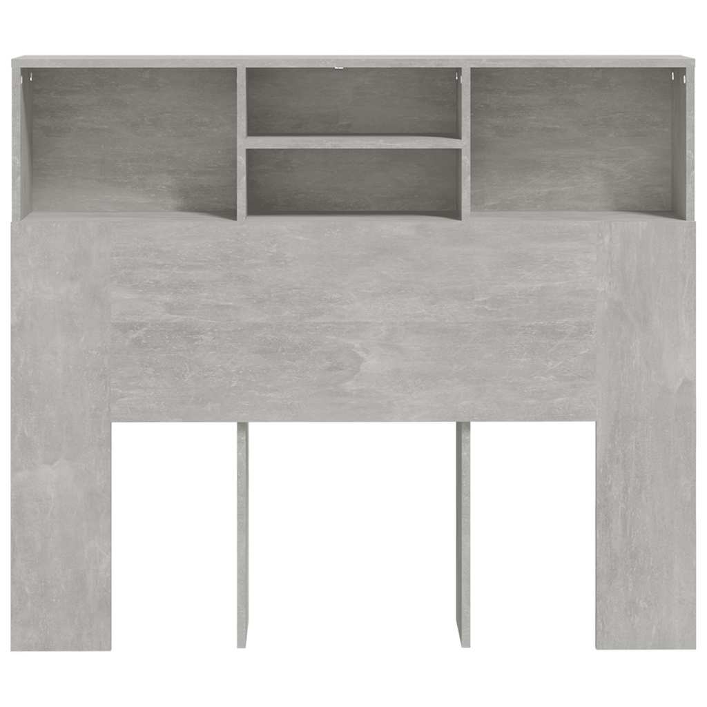 Headboard Cabinet Concrete Grey 120x19x103.5 cm
