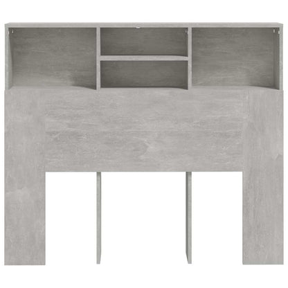 Headboard Cabinet Concrete Grey 120x19x103.5 cm
