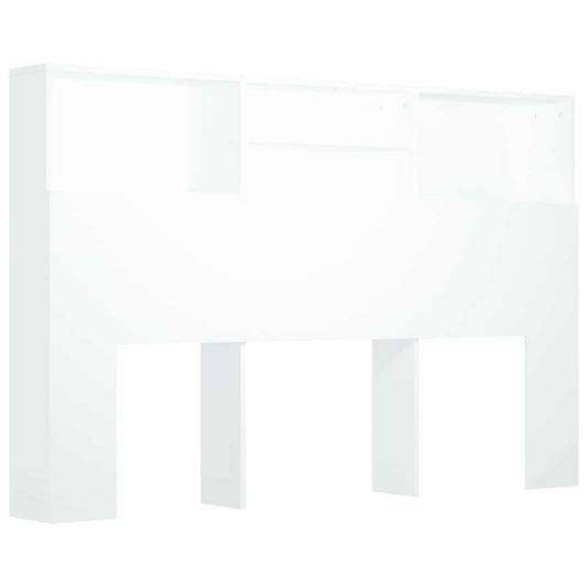 Headboard Cabinet | White | Engineered wood | 160 cm | Headboard Cabinet