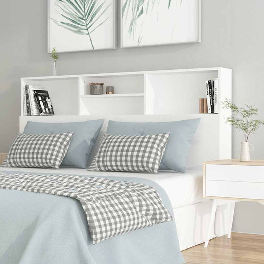 Headboard Cabinet | White | Engineered wood | 160 cm | Headboard Cabinet