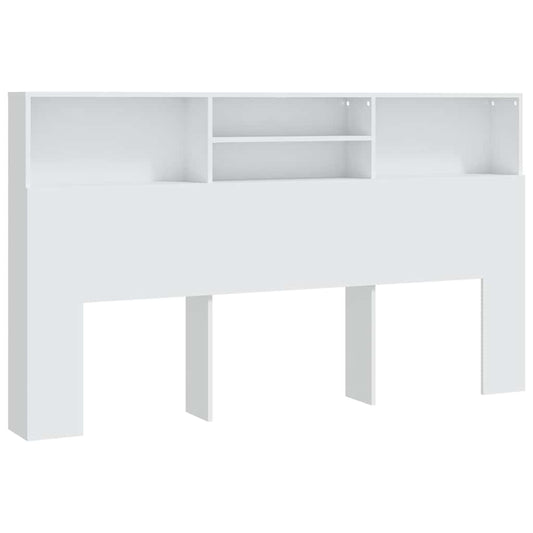 Headboard Cabinet | White | Engineered wood | 180x19x103.5 cm