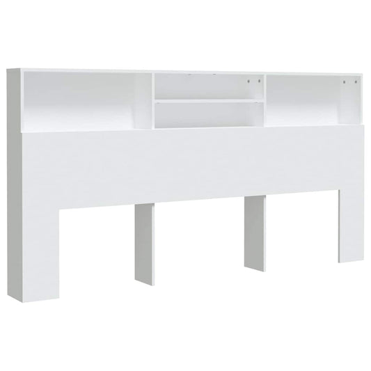Headboard Cabinet | White | Engineered wood | 200 cm x 19 cm x 103.5 cm