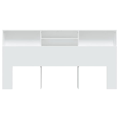Headboard Cabinet White 200x19x103.5 cm