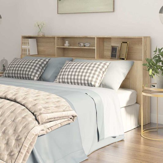 Headboard Cabinet | Sonoma oak | Engineered wood | Standard