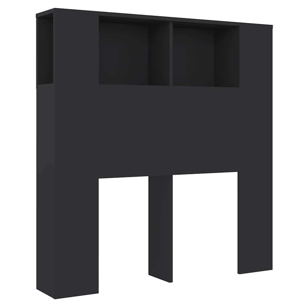 Headboard Cabinet | Black | Engineered wood | Headboard Cabinet