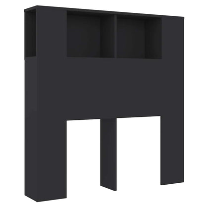 Headboard Cabinet | Black | Engineered wood | Headboard Cabinet