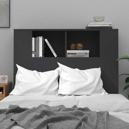 Headboard Cabinet | Black | Engineered wood | Headboard Cabinet