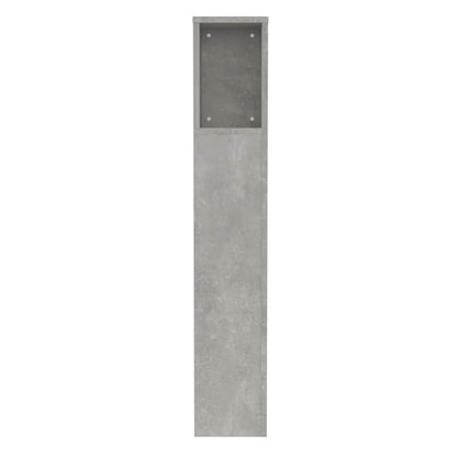 Headboard Cabinet | Concrete grey | Engineered wood | Medium