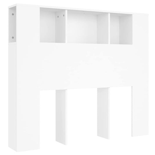 Headboard Cabinet | White | Engineered wood | Width 120 cm