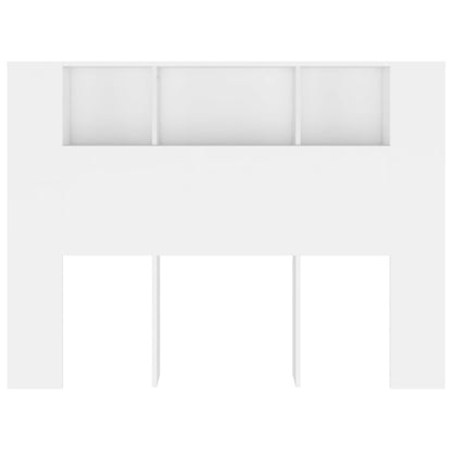 Headboard Cabinet White 140x18.5x104.5 cm