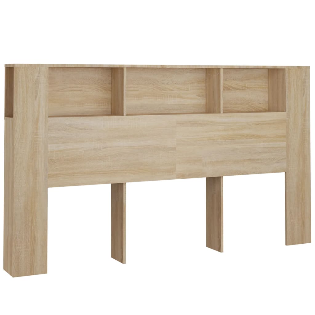 Headboard Cabinet | Sonoma oak | Engineered wood | Full