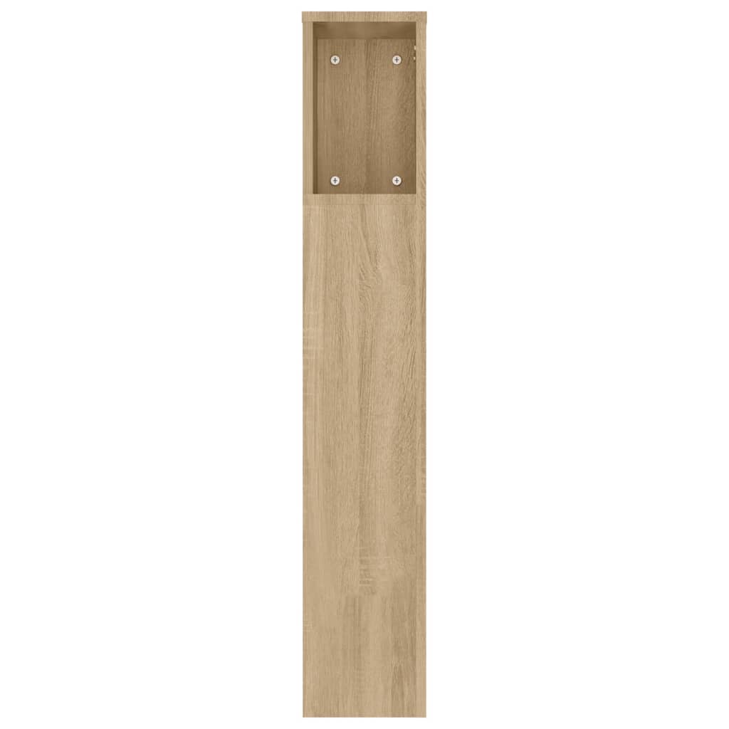 Headboard Cabinet | Sonoma oak | Engineered wood | Full