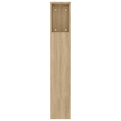 Headboard Cabinet | Sonoma oak | Engineered wood | Full