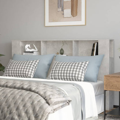 Headboard Cabinet | Concrete Grey | Engineered Wood | Large