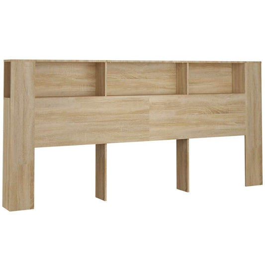 Headboard Cabinet | Sonoma oak | Engineered wood | 220 x 18.5 x 104.5 cm