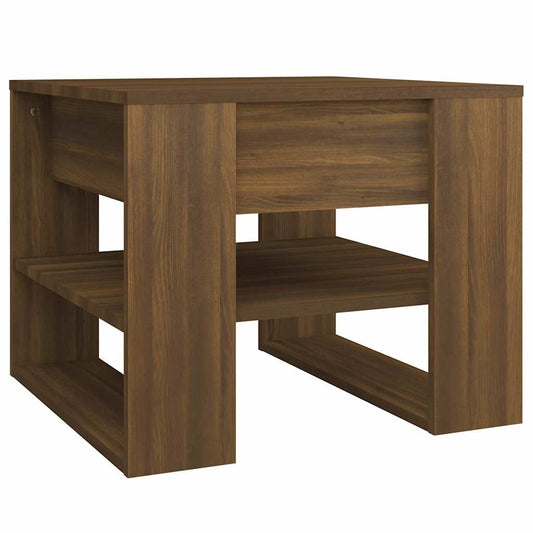 Coffee Table | Brown Oak | Engineered Wood | 55.5 x 55 x 45 cm