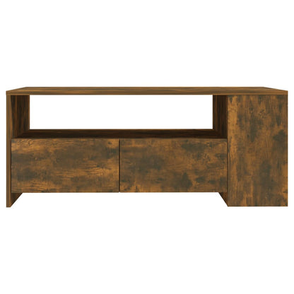 Coffee Table Smoked Oak 102x55x42 cm Engineered Wood