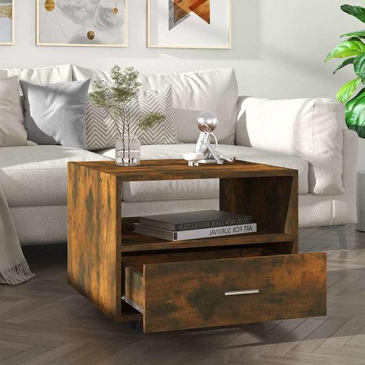 Coffee Table | Smoked oak | Engineered wood | Compact | Coffee Table