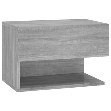 Wall-mounted Bedside Cabinet Grey Sonoma