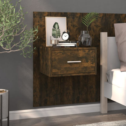 Wall-mounted Bedside Cabinets 2 pcs Smoked Oak