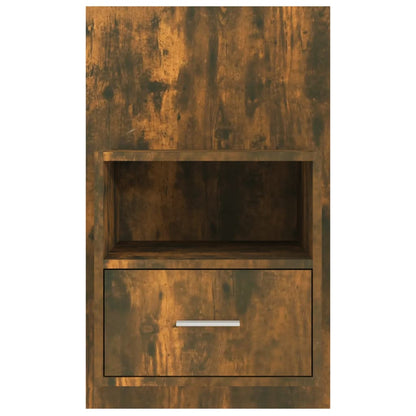 Wall-mounted Bedside Cabinets 2 pcs Smoked Oak