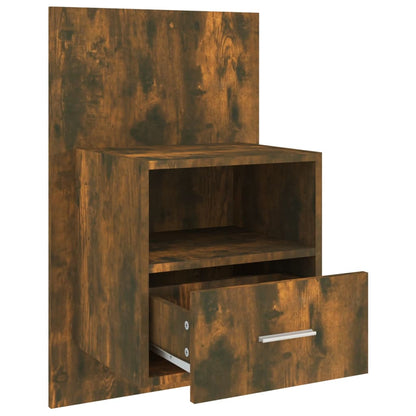 Wall-mounted Bedside Cabinets 2 pcs Smoked Oak