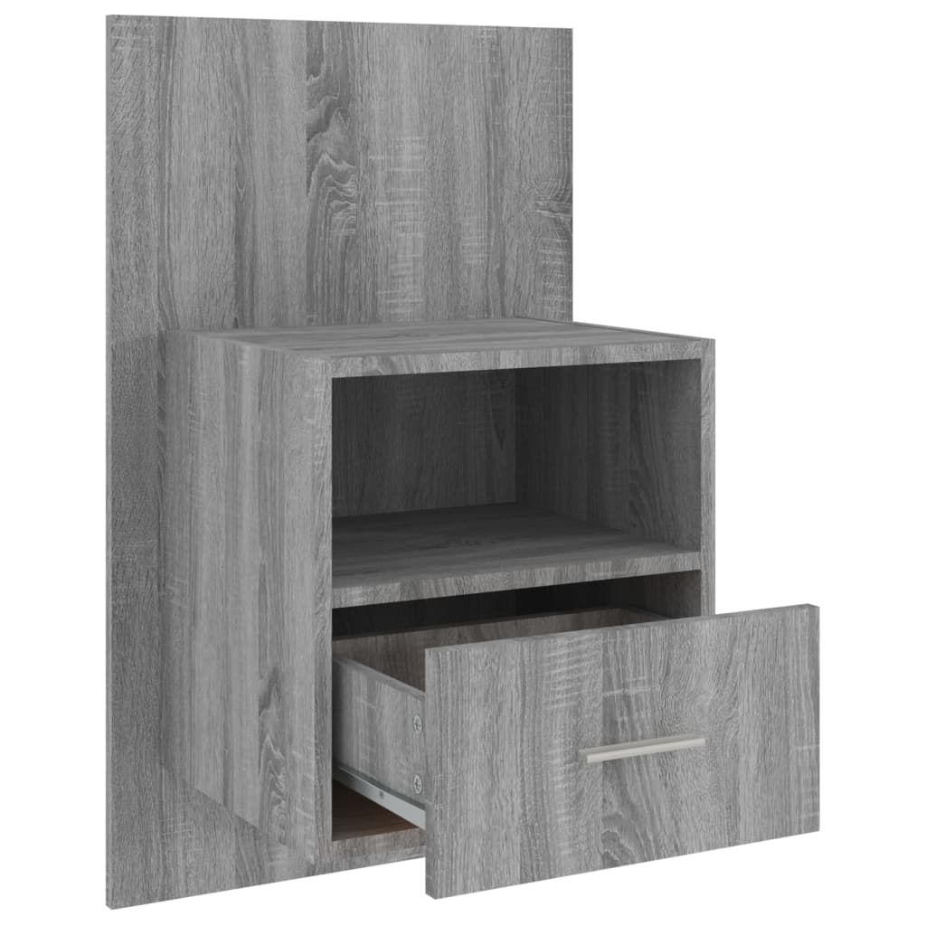 Wall-mounted Bedside Cabinet Grey Sonoma