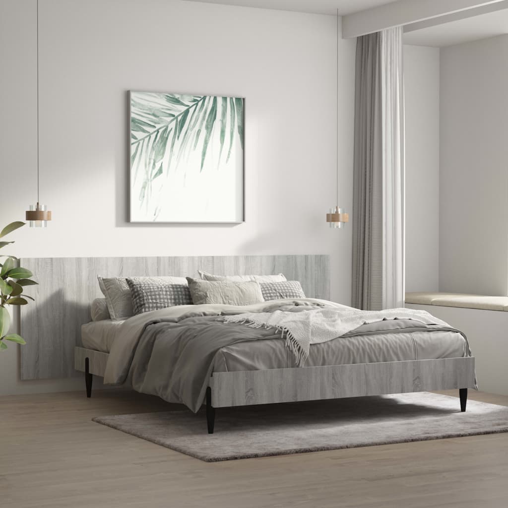 Wall Headboard Grey Sonoma 240x1,5x80 cm Engineered Wood