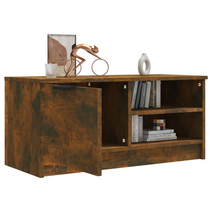 TV Cabinet Smoked Oak 80x35x36,5 cm Engineered Wood