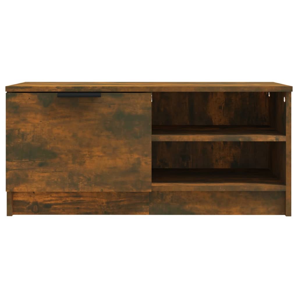 TV Cabinet Smoked Oak 80x35x36,5 cm Engineered Wood