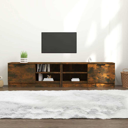 2 Piece TV Cabinet Set Smoked Oak 80x35x36,5 cm Engineered Wood