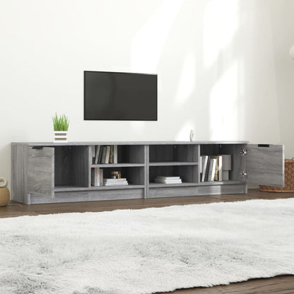 2 Piece TV Cabinet Set Grey Sonoma 80x35x36,5 cm Engineered Wood