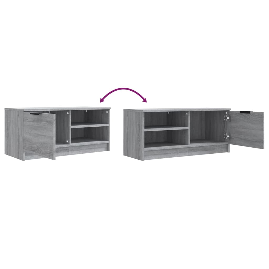 2 Piece TV Cabinet Set Grey Sonoma 80x35x36,5 cm Engineered Wood