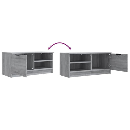 2 Piece TV Cabinet Set Grey Sonoma 80x35x36,5 cm Engineered Wood