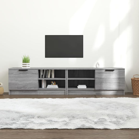 2 Piece TV Cabinet Set Grey Sonoma 80x35x36,5 cm Engineered Wood