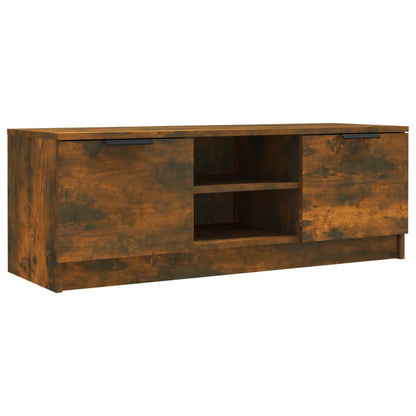 TV Cabinet Smoked Oak 102x35x36.5 cm Engineered Wood