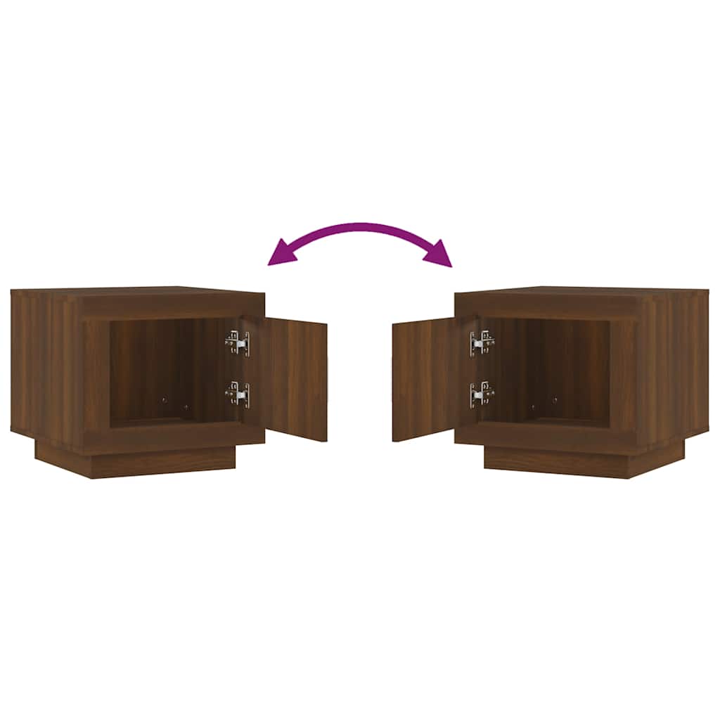 Coffee Table Brown Oak 51x50x45 cm Engineered Wood